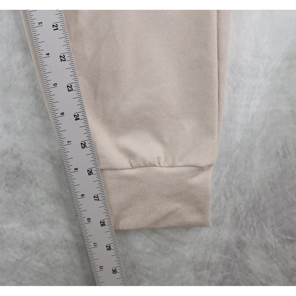 NOBULL Jogger Pants Mens Medium Tan Zipper Pockets Tapered Training Sweatpants
